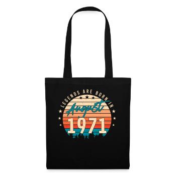 1971 In August birthday greeting - Tote Bag - black - Front