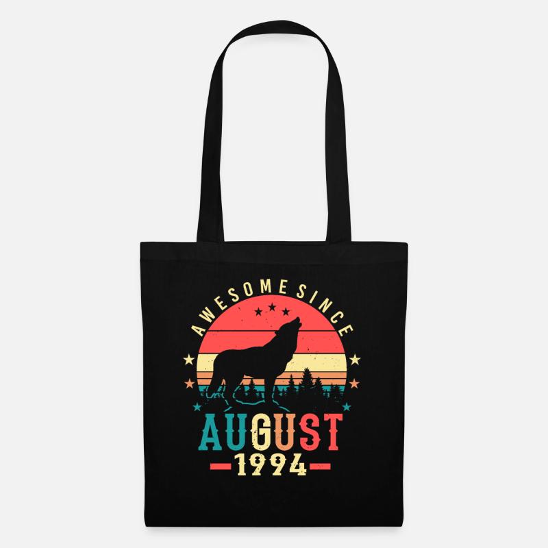 Geburtstagsgruss Für August 1994 - Stoffbeutel - Schwarz