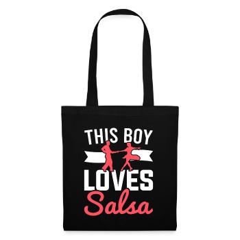 Latin Dancing Dieser Junge liebt Salsa - Stoffbeutel - Schwarz - Vorne