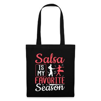 Salsa ist meine Lieblingssaison Latin Dance Salsa - Stoffbeutel - Schwarz - Vorne