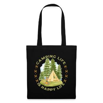 Camping, Camping-Life, Camping, Funny Saying - Tote Bag - black - Front