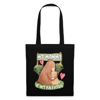 Mama-Is-My-Valentine, Mommy-Is-My-Valentine - Tote Bag - black - Front