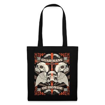 Vintage Skull Skull Biker Design avec serpents - Sac en tissu - noir - Devant