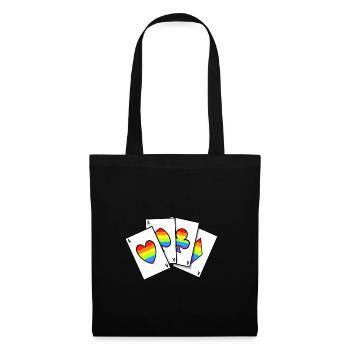 Poker Cards LGBTQ Gay Pride Rainbow Flag LGBT - Tote Bag - black - Front