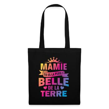 mamie tu es la plus belle de la terre - Sac en tissu - noir - Devant
