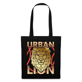 Funny Lion, Urban Lion, Golden Lion - Tote Bag - black - Front
