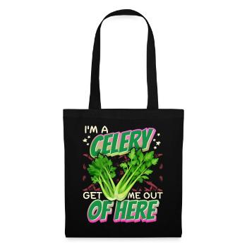 Celery, funny saying I'm-A-Celery - Tote Bag - black - Front