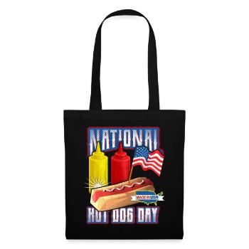 Hot Dog Saying, National Hot Dog Day - Tote Bag - black - Front