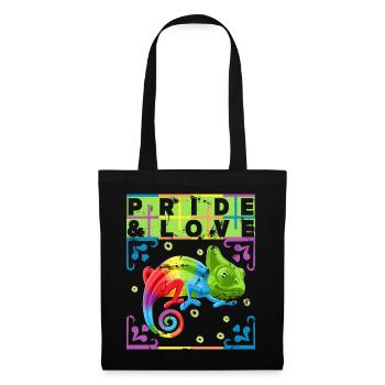 Rainbow Chameleon, LGBT Pride-Rainbow LGBTQ - Tote Bag - black - Front