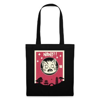 Kawaii Nani?! Chat japonais Neko - Sac en tissu - noir - Devant