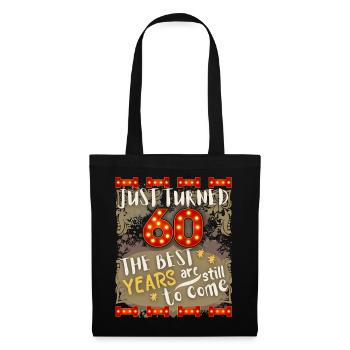 60ème anniversaire 60 ans design vintage, disant - Sac en tissu - noir - Devant