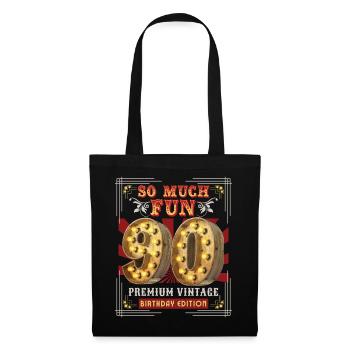 90th Birthday 90 Years Vintage-Retro Fun-Birthday - Tote Bag - black - Front