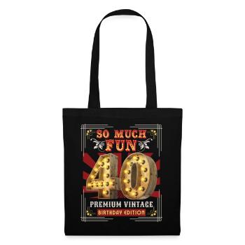 40th Birthday 40 Years Vintage-Retro Fun-Birthday - Tote Bag - black - Front