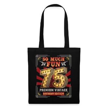 75th birthday 75 years Vintage-Retro Fun-Birthday - Tote Bag - black - Front