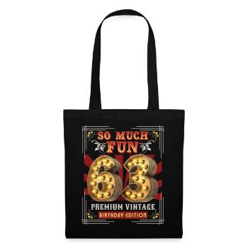 63ème anniversaire 63 ans Vintage-Rétro Fun-Anniversaire - Sac en tissu - noir - Devant