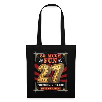 27th birthday 27 years Vintage-Retro Fun-Birthday - Tote Bag - black - Front