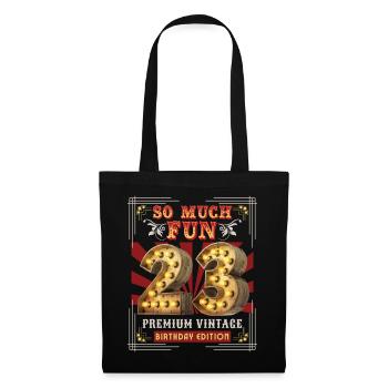 23rd birthday 23 years Vintage-Retro Fun-Birthday - Tote Bag - black - Front