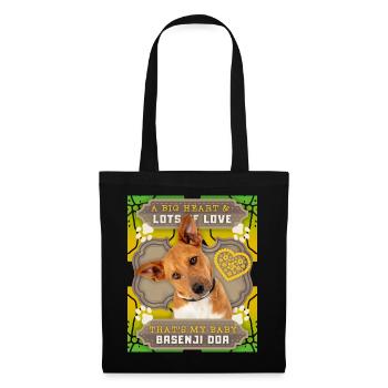 Basenji Doa, dog, bongo pedigree dog funny saying - Tote Bag - black - Front