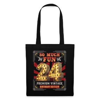24th birthday 24 years Vintage-Retro Fun-Birthday - Tote Bag - black - Front