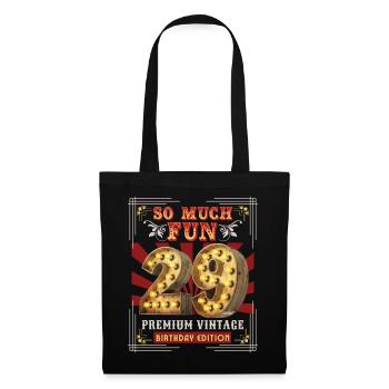 28th birthday 28 years Vintage-Retro Fun-Birthday - Tote Bag - black - Front