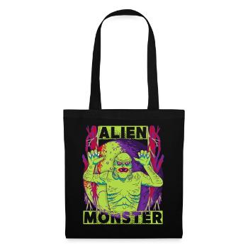 Alien-Ausserirdische Alien-Monster lustiger Spruch - Stoffbeutel - Schwarz - Vorne