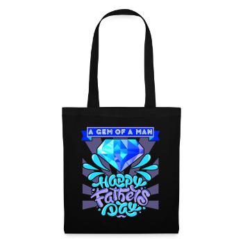 Father's Day Dad-is-a-Jewel, Gemmology-Dad Saying - Tote Bag - black - Front