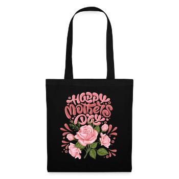 Happy Mothers Day, Mother's Day, with rose décor - Tote Bag - black - Front