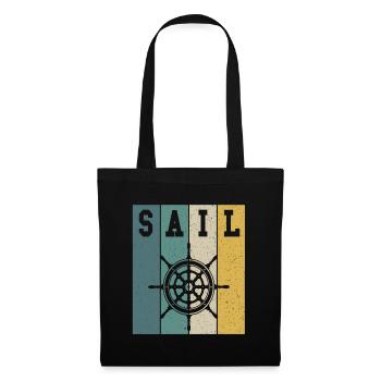 Sailor Sunset Voilier Skipper Capitaine de voile - Sac en tissu - noir - Devant