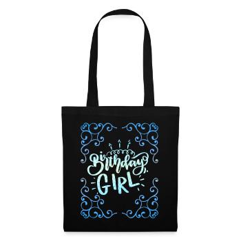 Birthday Girl, Birthday Girl, Typography - Tote Bag - black - Front