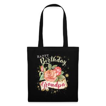 Grandpa Birthday Vintage Style Happy Birthday Grandpa - Tote Bag - black - Front