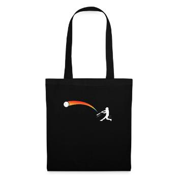 Skeleton Baseball Spieler Hitter Sunset Baseball - Stoffbeutel - Schwarz - Vorne