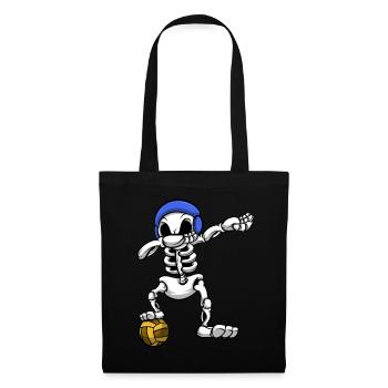 Wasserball-Teamplayer Dabbing Skeleton Wassersport - Stoffbeutel - Schwarz - Vorne