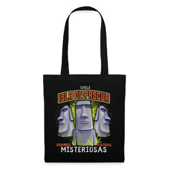 Moai, Stone Heads, Easter Island Rapa-Nui - Tote Bag - black - Front
