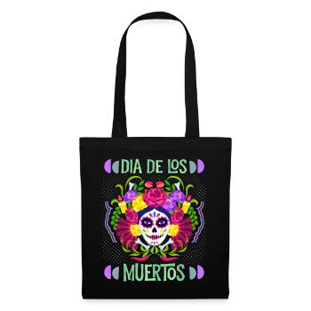 Dia-de-los-Muertos, Mexico, La-Catrina sugar-skull - Tote Bag - black - Front