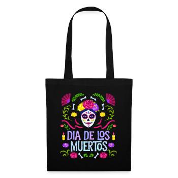 Dia-de-los-Muertos, La-Catrina sugar-skull, Mexico - Tote Bag - black - Front