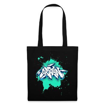 Graffiti urbain, style grunge, graffiti grunge - Sac en tissu - noir - Devant