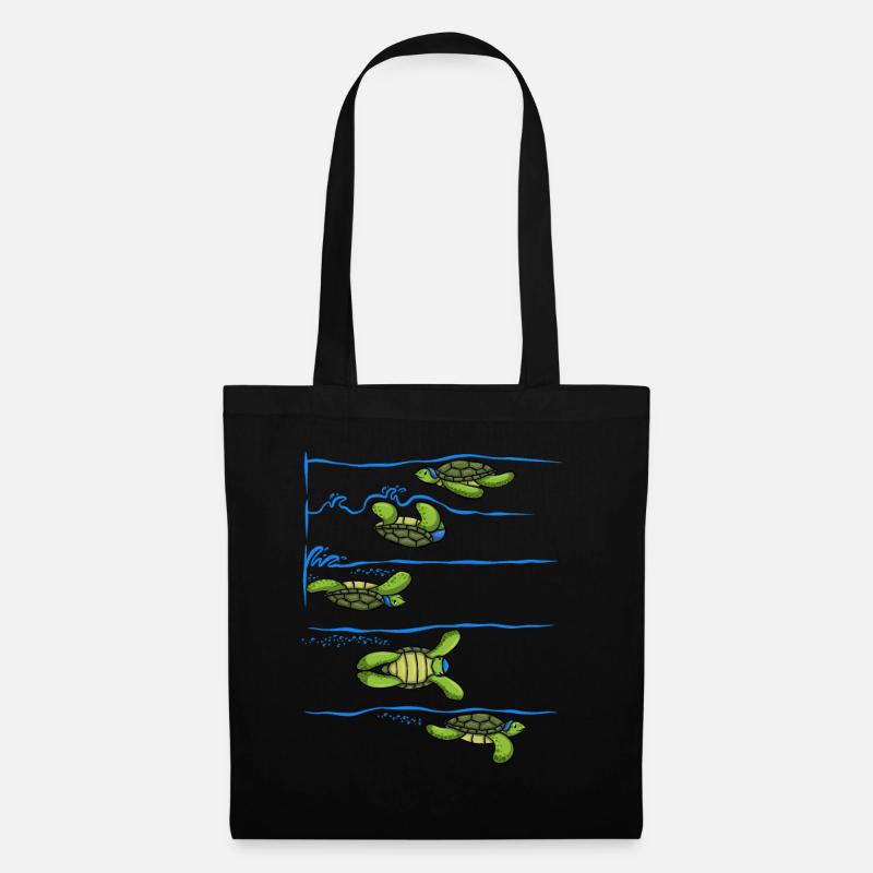 Schwimmer drehen Turtle Swim - Stoffbeutel - Schwarz