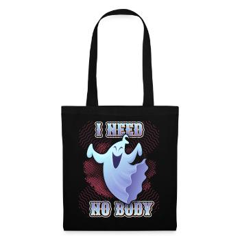 Drôle de fantôme, disant style de bande dessinée d’Halloween - Sac en tissu - noir - Devant