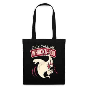 Funny ghost, saying Halloween Whacka-Boo - Tote Bag - black - Front