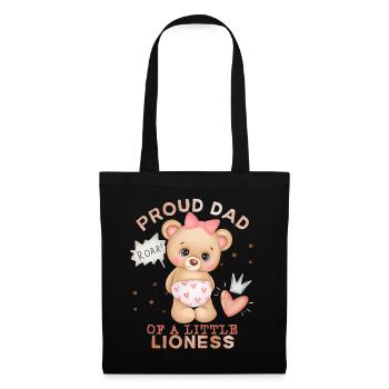 Dad-Daddy, Dad-Daddy, Lion-Dad Baby-Girl Saying - Tote Bag - black - Front