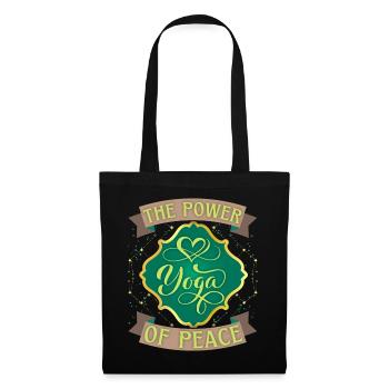 Yoga, Peace, The-Power-Of-Peace, Saying - Tote Bag - black - Front