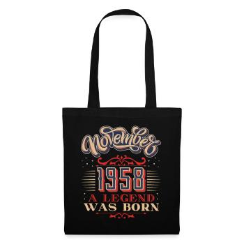 1958 Birthday, November 1958, 11 1958 Vintage - Tote Bag - black - Front