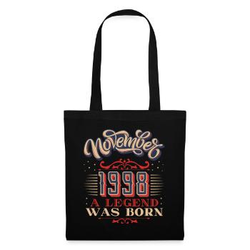 1998 birthday, November-1998, 11-1998 birthday - Tote Bag - black - Front