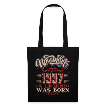 1997 birthday, November-1997, 11-1997 birthday - Tote Bag - black - Front