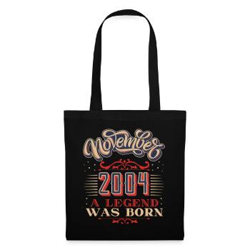 2004, birthday, November 2004, 11.2004, 11-2004 - Tote Bag - black - Front