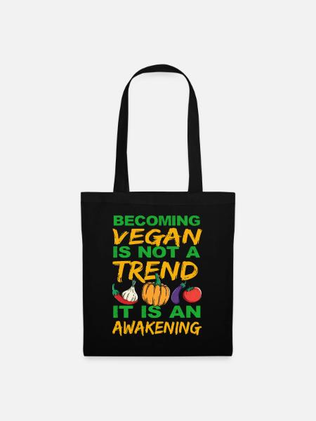 Vegan Vegan Veganism Veggie Saying Animal Rights - Tote Bag - black