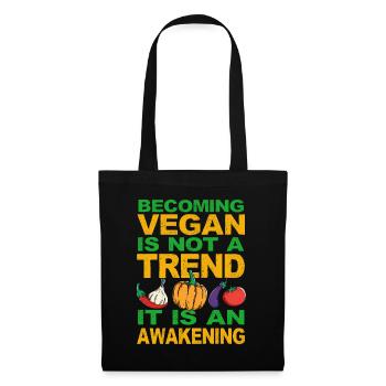 Vegan - Le véganisme n’est pas seulement une tendance Vegan - Sac en tissu - noir - Devant