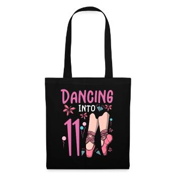 Ballet Shoes Dancing Ballerina 11 Ballett Birthday - Tote Bag - black - Front