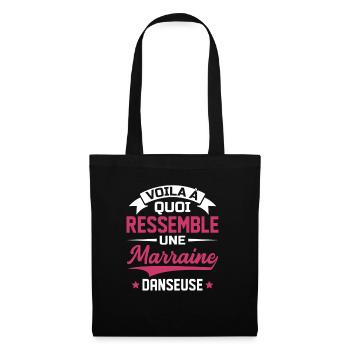 Voila à quoi ressemble marraine danseuse - Sac en tissu - noir - Devant