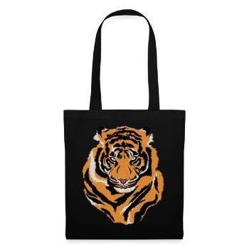 Tiger Face Wild Life Creature Animal Tiger Lover - Tote Bag - black - Front